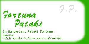 fortuna pataki business card